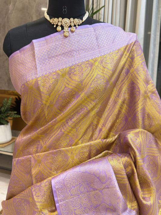 Deep Maroon Zari Kanjivaram Saree
