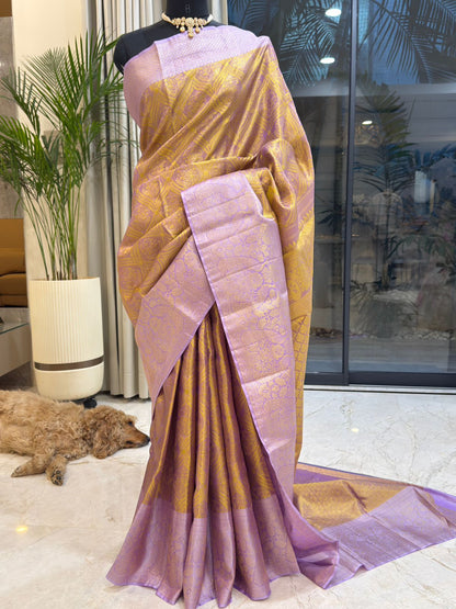 Deep Maroon Zari Kanjivaram Saree