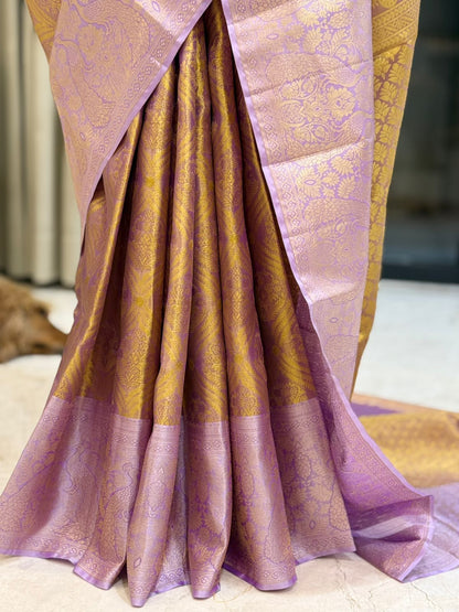 Deep Maroon Zari Kanjivaram Saree