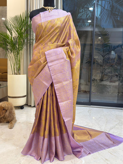 Deep Maroon Zari Kanjivaram Saree