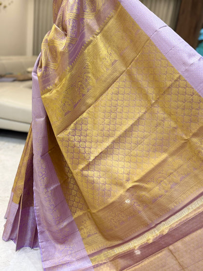 Deep Maroon Zari Kanjivaram Saree