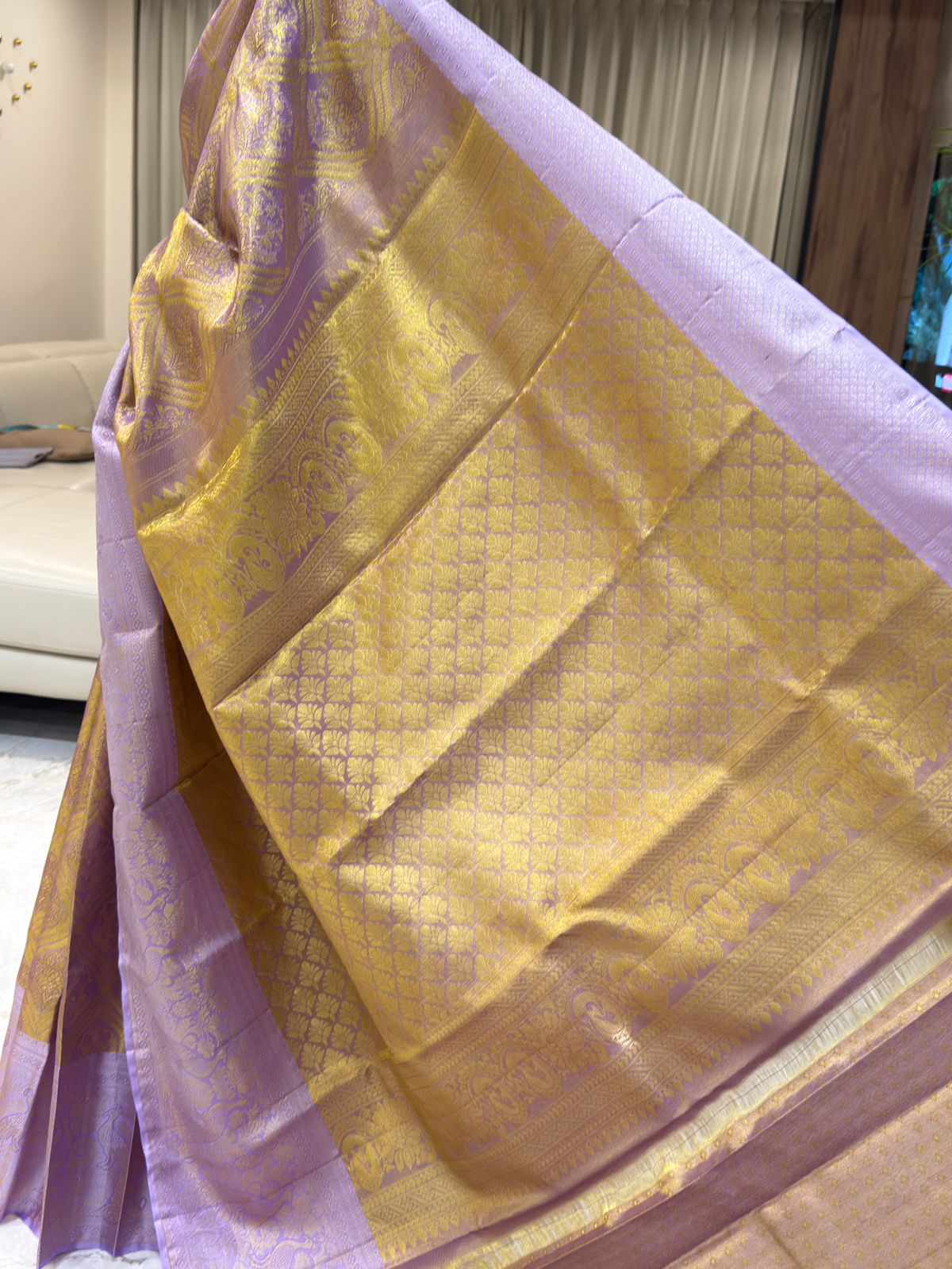 Deep Maroon Zari Kanjivaram Saree