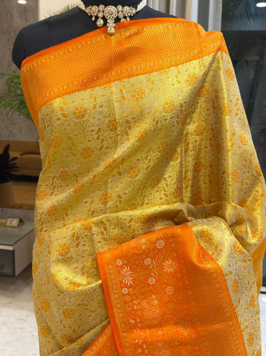 Golden Orange Regal Kanjivaram