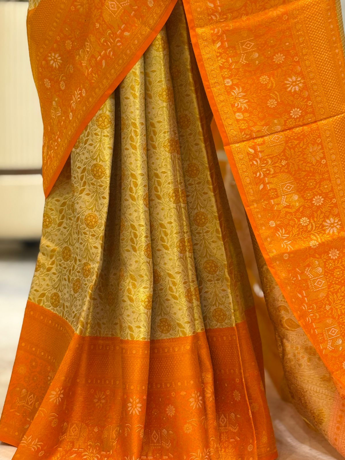 Golden Orange Regal Kanjivaram