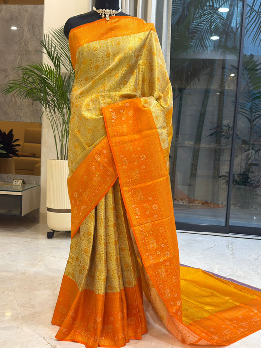 Golden Orange Regal Kanjivaram