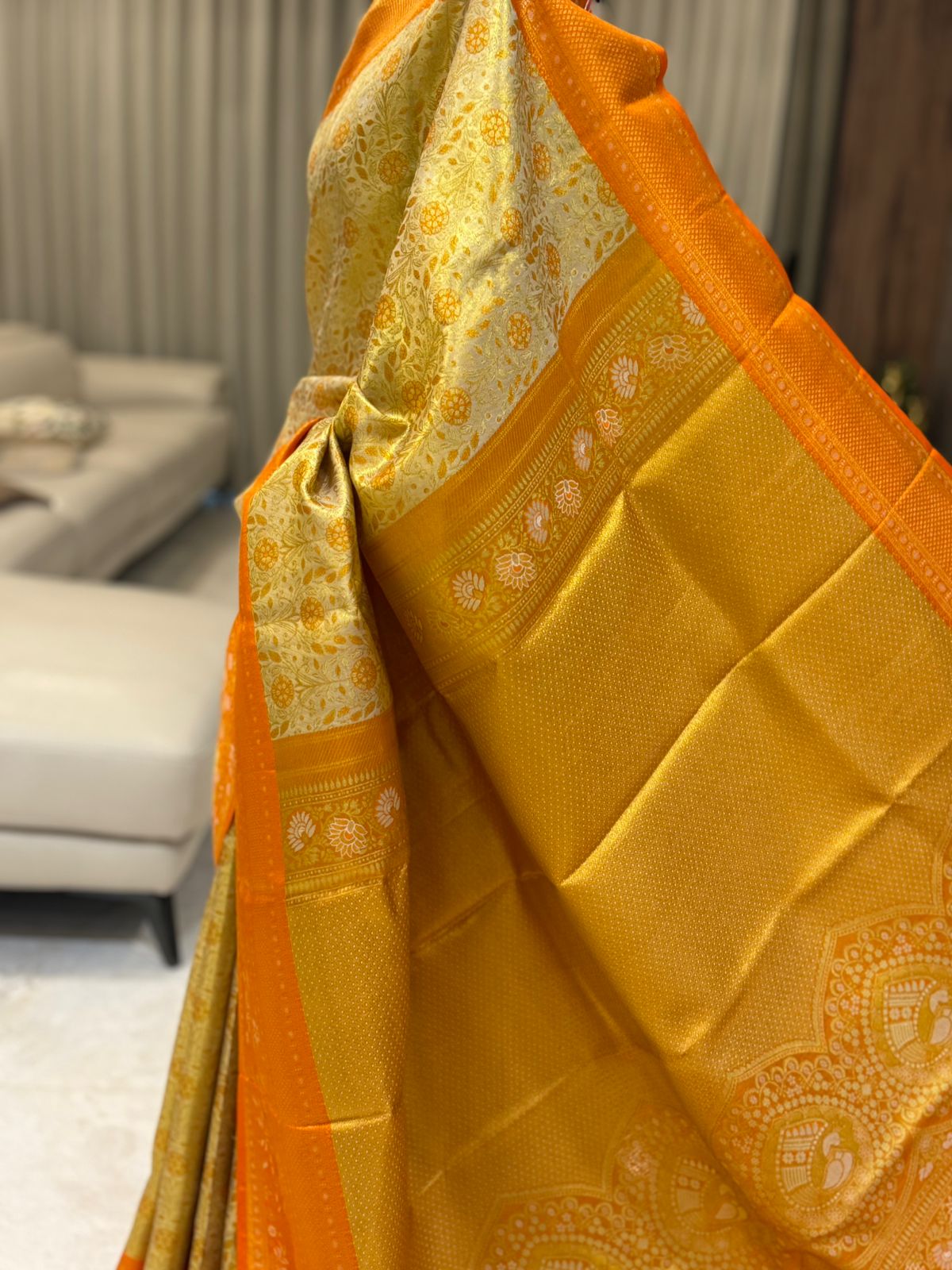 Golden Orange Regal Kanjivaram