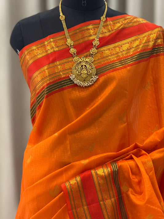 Golden Orange Kanjivaram