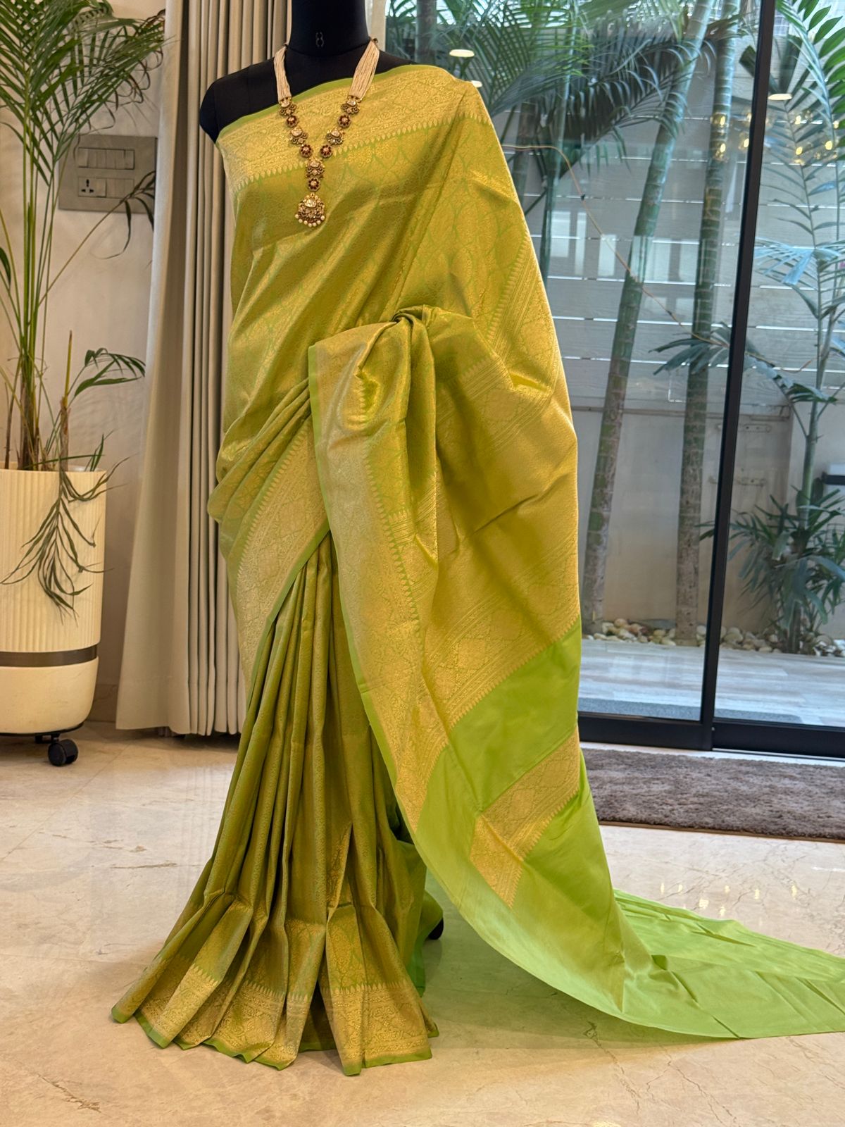 Lime Gold Banarasi
