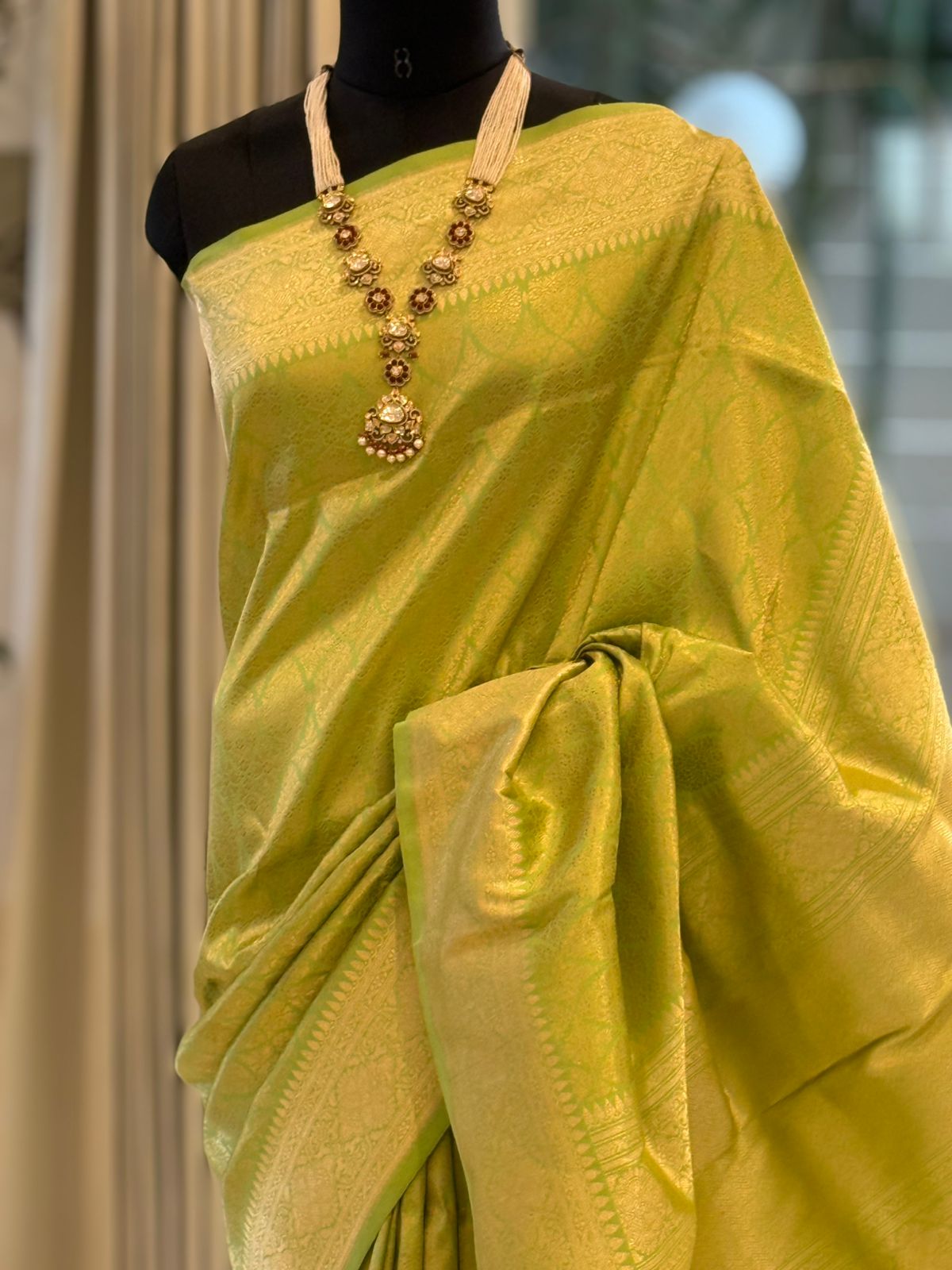 Lime Gold Banarasi