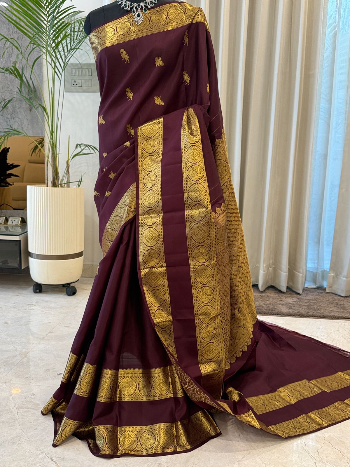 Deep Maroon Kanjivaram