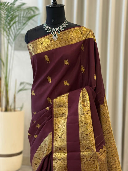 Deep Maroon Kanjivaram