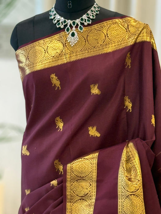 Deep Maroon Kanjivaram