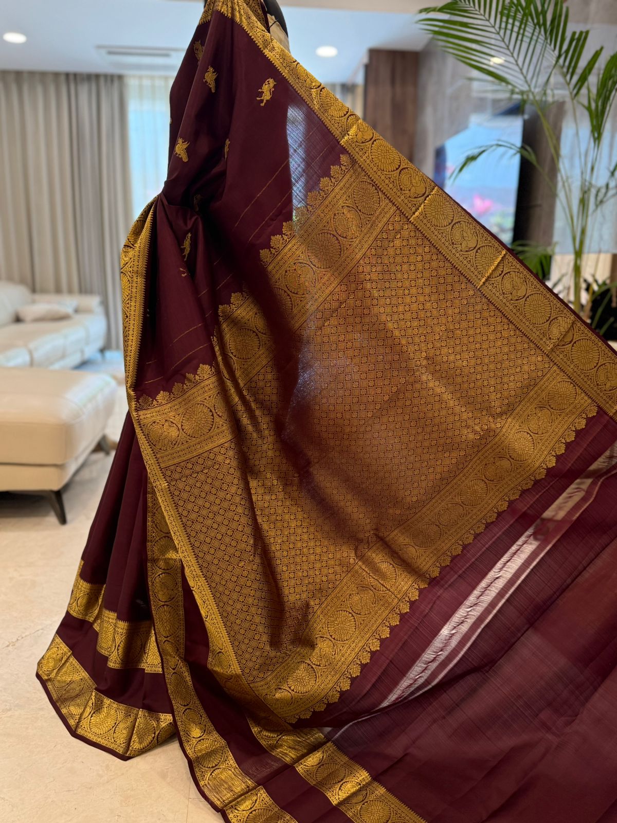 Deep Maroon Kanjivaram