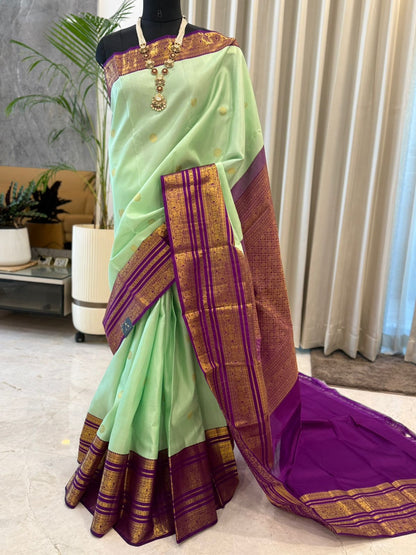 Pistachio Magenta Kanjivaram