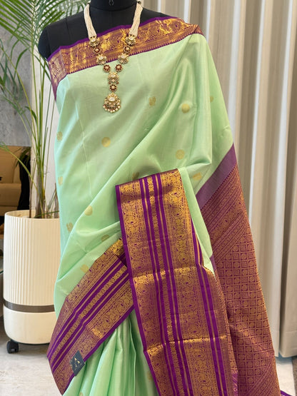 Pistachio Magenta Kanjivaram
