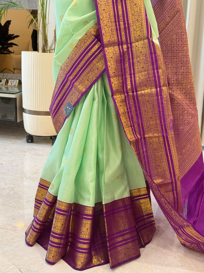 Pistachio Magenta Kanjivaram