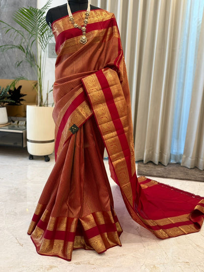 Vermilion Zari Kanjivaram