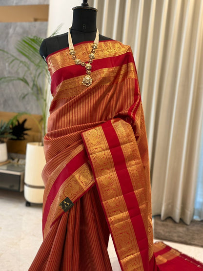 Vermilion Zari Kanjivaram