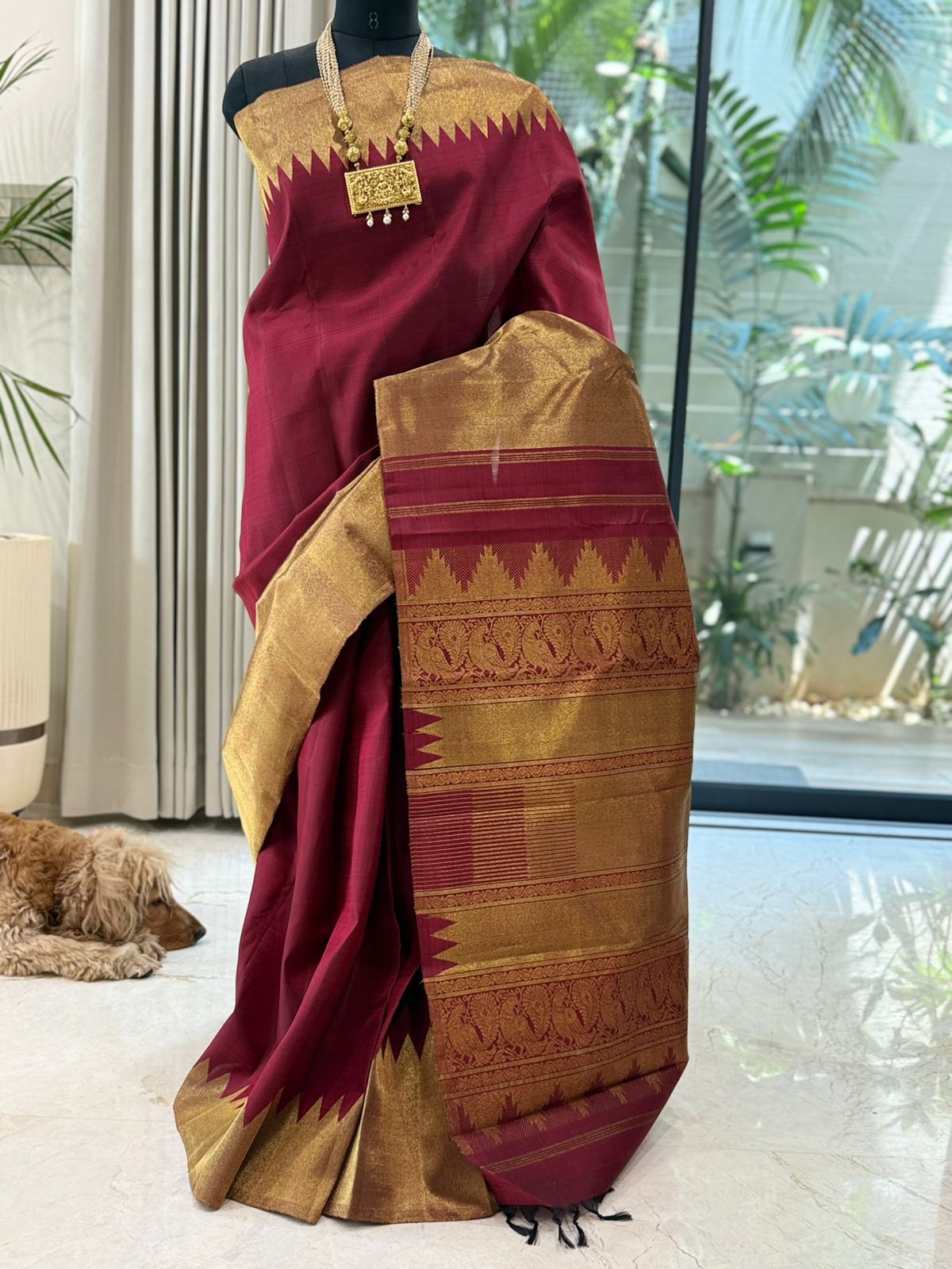 Regal Maroon Kanjivaram