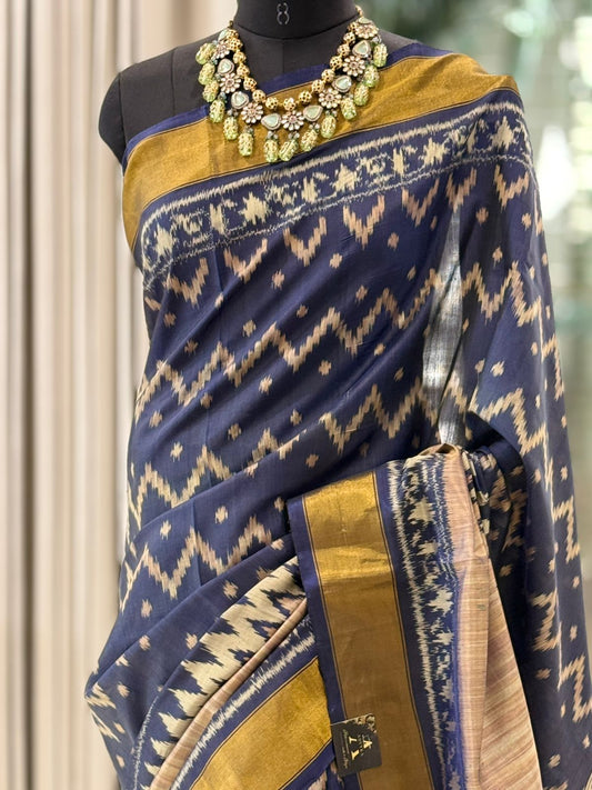 Navy Ikat Saree
