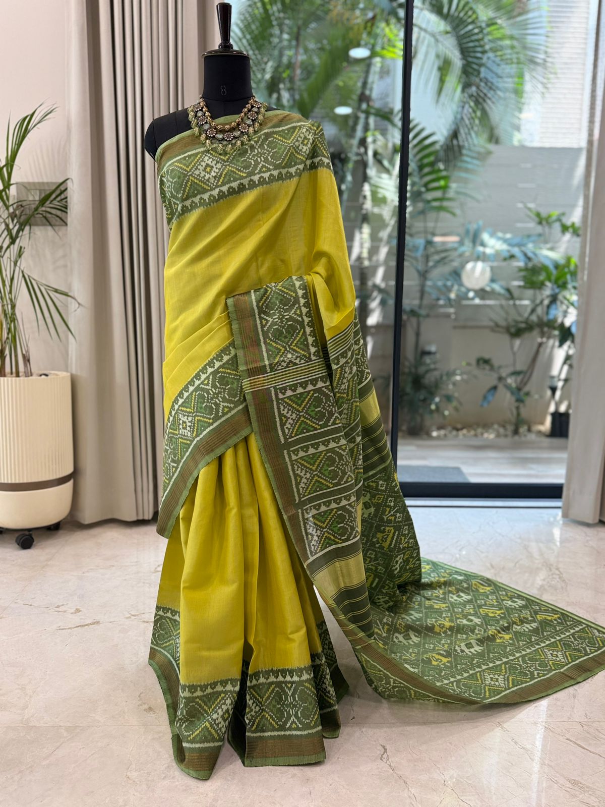 Yellow Green Patola Grace