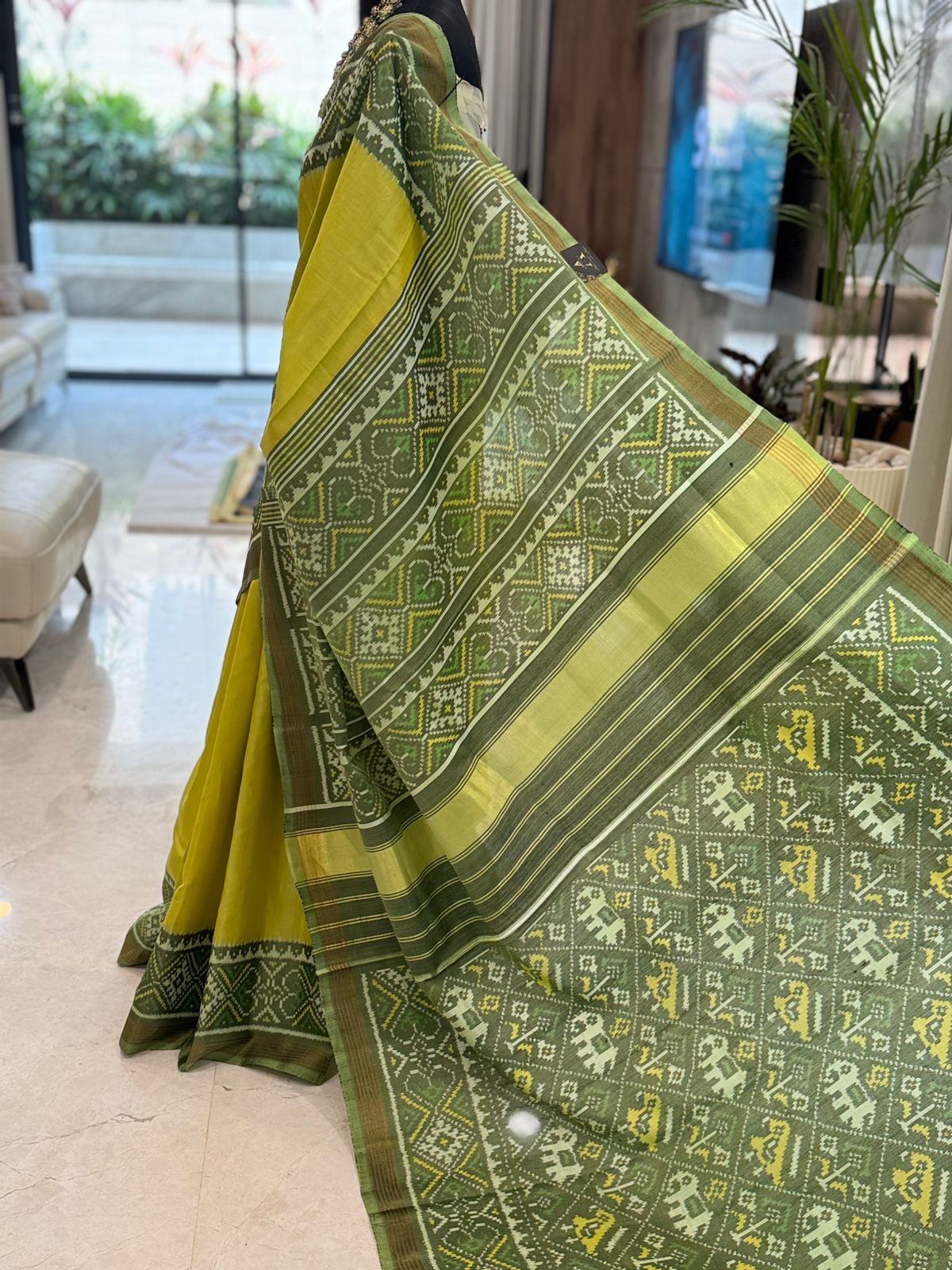 Yellow Green Patola Grace