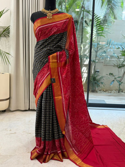 Black Red Patola Elegance