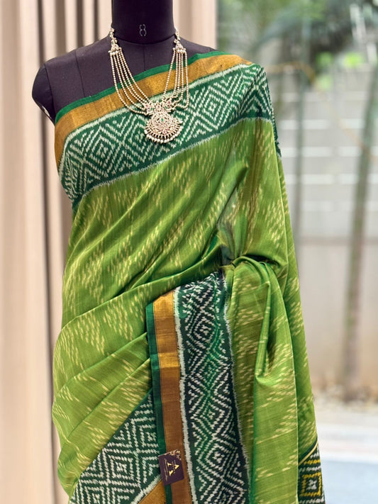 Regal Green Ikat Saree