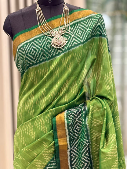 Regal Green Ikat Saree