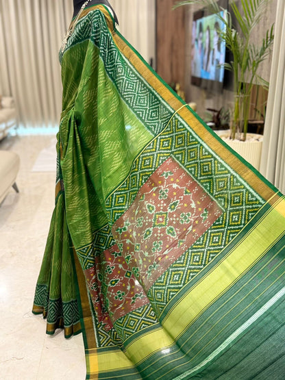 Regal Green Ikat Saree