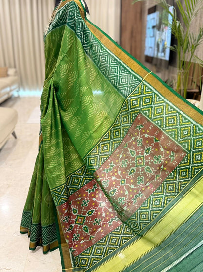Regal Green Ikat Saree