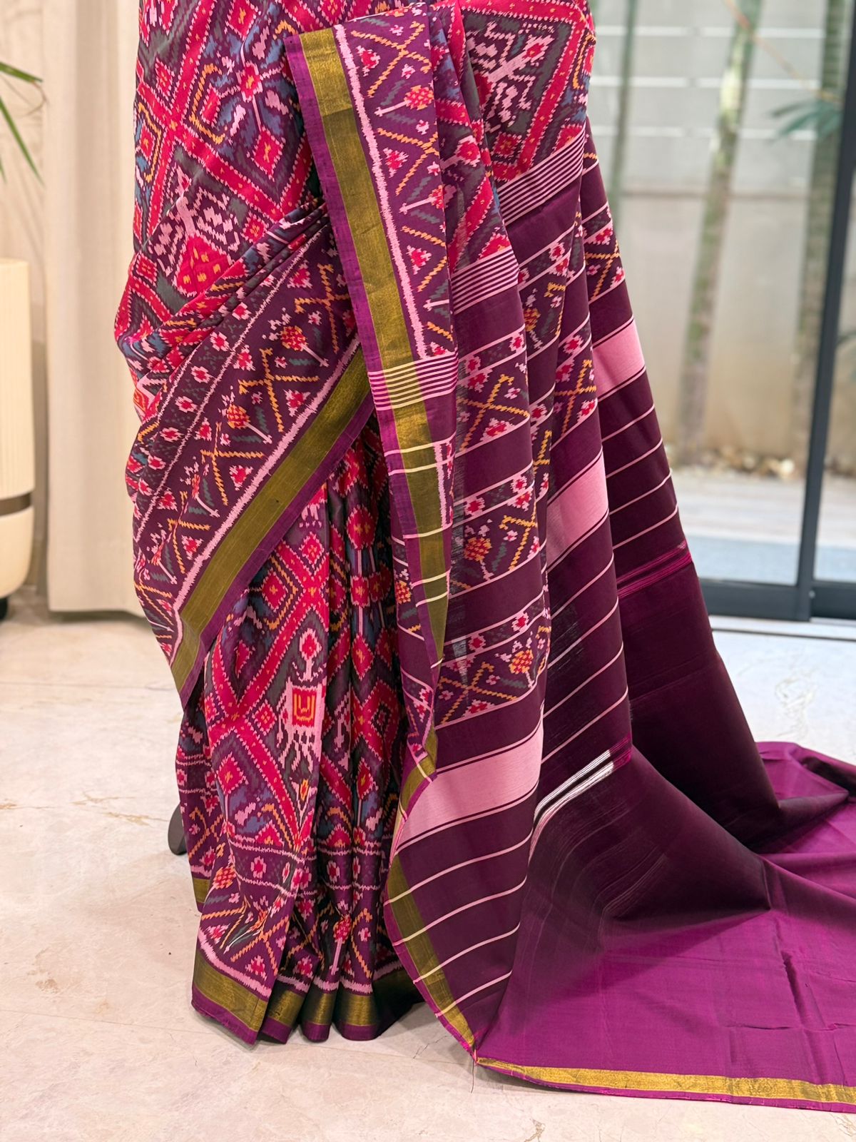 Regal Plum Patola Elegance