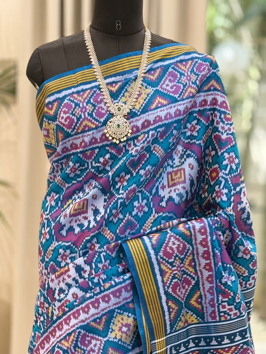 Teal Blue Patola Elegance