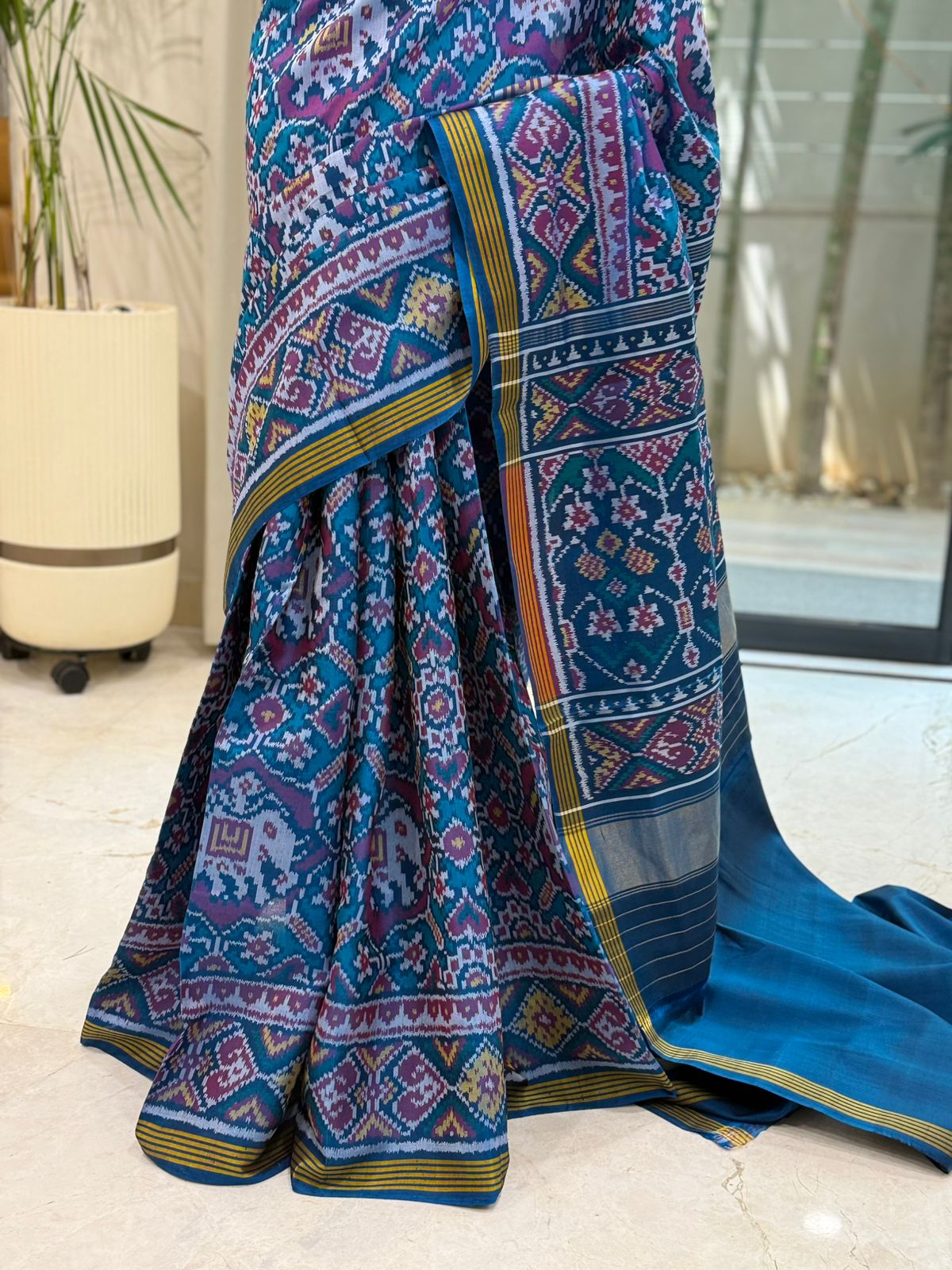 Teal Blue Patola Elegance