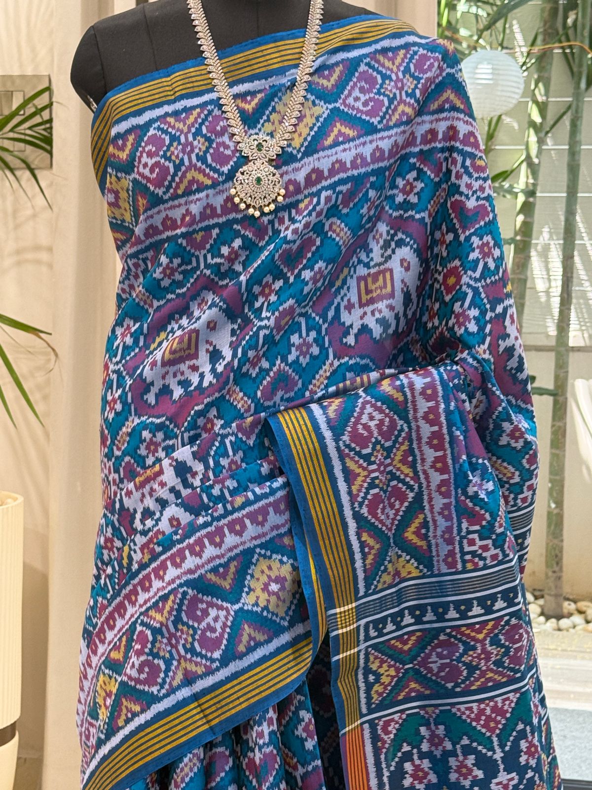 Teal Blue Patola Elegance
