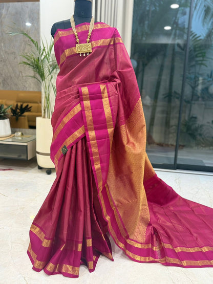 Rani Pink Kanjivaram Saree