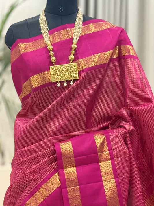 Rani Pink Kanjivaram Saree