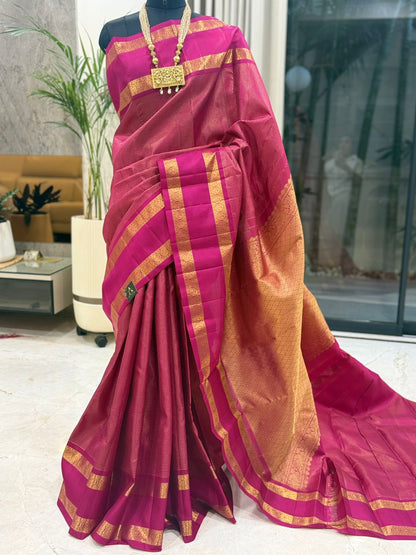 Rani Pink Kanjivaram Saree