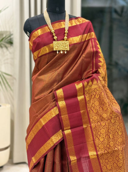 Gold Zari Kanjivaram Drape