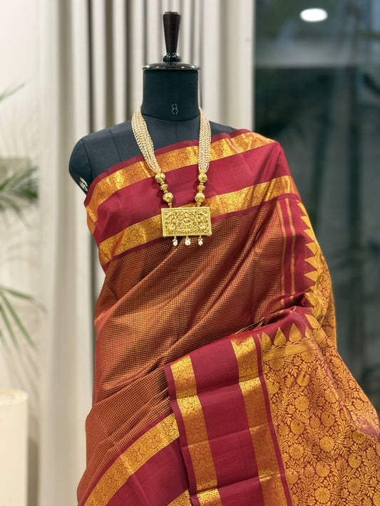 Gold Zari Kanjivaram Drape