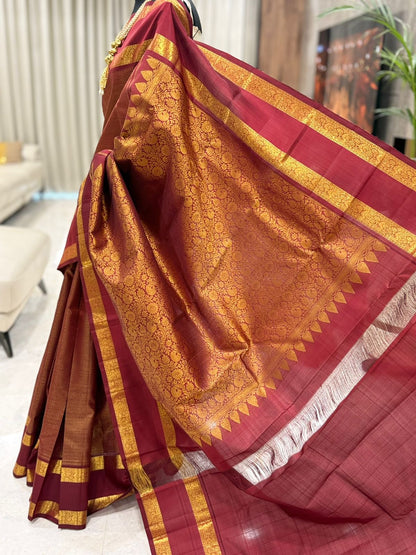 Gold Zari Kanjivaram Drape