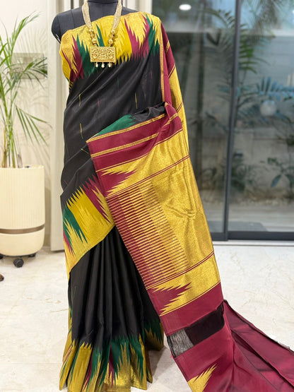 Black Kanjivaram Silk Saree