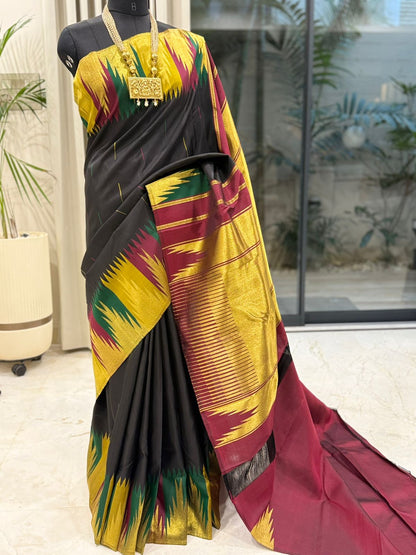 Black Kanjivaram Silk Saree