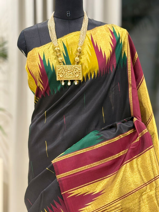 Black Kanjivaram Silk Saree