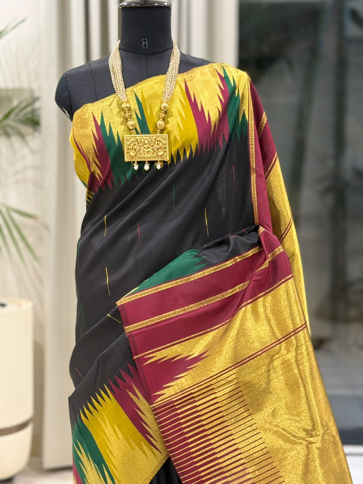 Black Kanjivaram Silk Saree