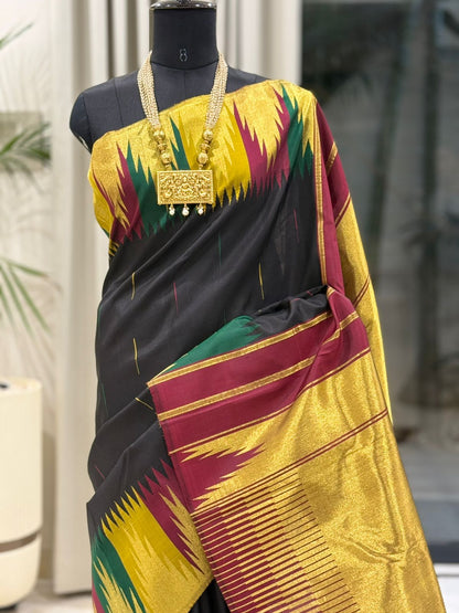 Black Kanjivaram Silk Saree
