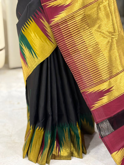 Black Kanjivaram Silk Saree