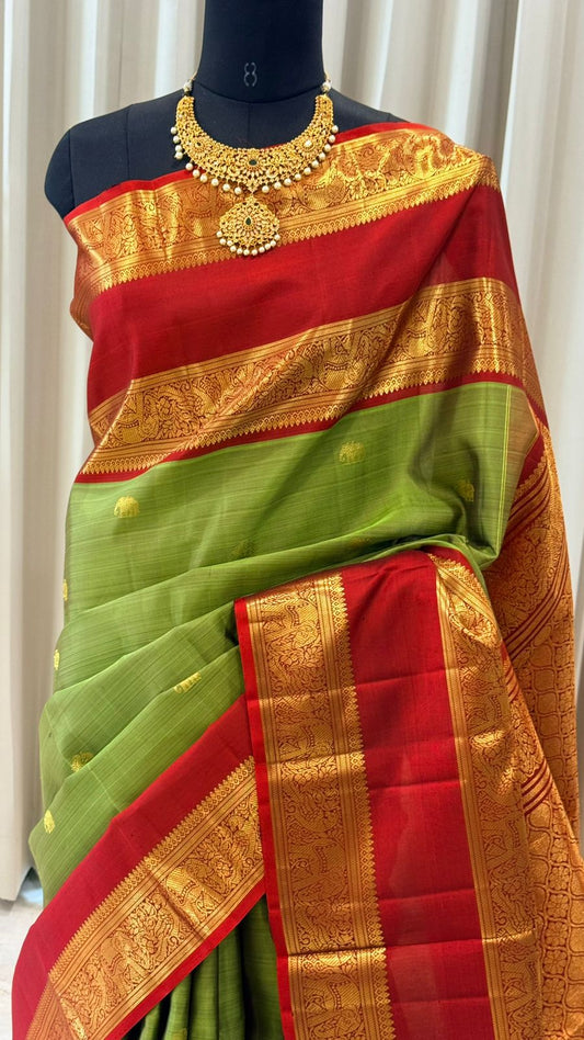 Olive Royale Handwoven Kanjivaram