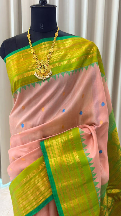 Regal Blush Gadwal Silk