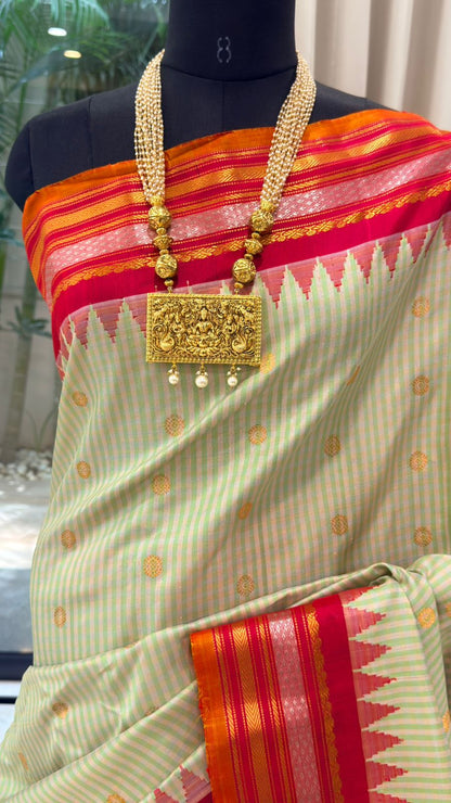 Pista Pink Gadwal Silk